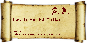 Puchinger Mónika névjegykártya